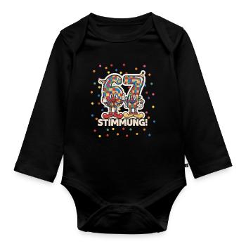 Costume de 67 Meme – Cadeau drôle de Carnaval - Body Bébé bio manches longues - noir - Devant