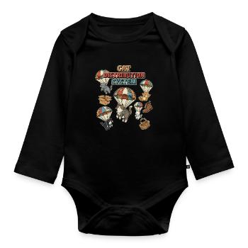 Cat Distribution System - Organic Longsleeve Baby Bodysuit - black - Front