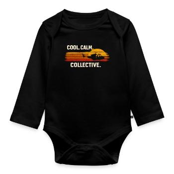 Collectif Cool Calm Cool Gelassen Kollektiv - Body Bébé bio manches longues - noir - Devant