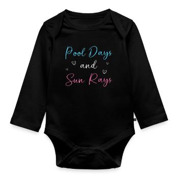 Pool Party - Baby Bio-Langarm-Body - Schwarz - Vorne