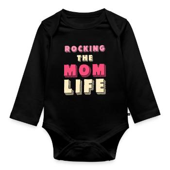 Chemise Vie de Mère - Body Bébé bio manches longues - noir - Devant