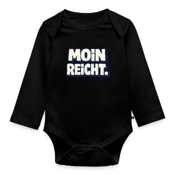 Moin suffit comme dire en allemand du Nord - Body Bébé bio manches longues - noir - Devant