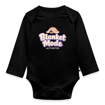 Anime-hausmensch Kuscheliger Weeb - Baby Bio-Langarm-Body - Schwarz - Vorne