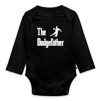 Dodgefather Silhouette Design - Organic Longsleeve Baby Bodysuit - black - Front
