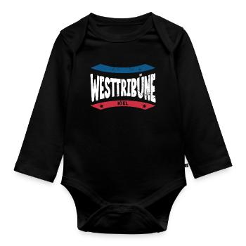 Kiel Stadium West Stand Hoodie, Shirt, Bag - Organic Longsleeve Baby Bodysuit - black - Front