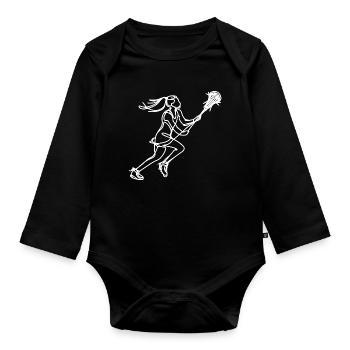 Crosse féminine - Body Bébé bio manches longues - noir - Devant