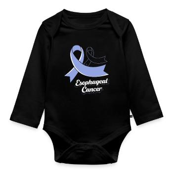 Cancer Esophagus Chemo Cancer Survivor - Organic Longsleeve Baby Bodysuit - black - Front