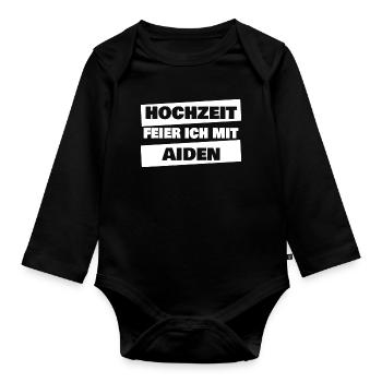 JGA Aiden - Baby Bio-Langarm-Body - Schwarz - Vorne