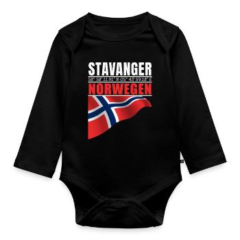 Stavanger - Body Bébé bio manches longues - noir - Devant