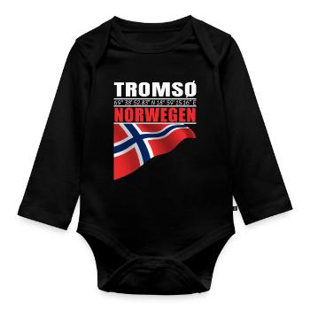Tromsø - Baby Bio-Langarm-Body - Schwarz - Vorne