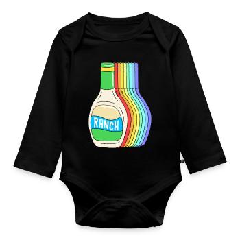 dressing - Organic Longsleeve Baby Bodysuit - black - Front