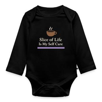Anime introvert Weeb couch potato - Organic Longsleeve Baby Bodysuit - black - Front