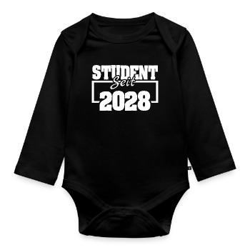 seit 2028 - Baby Bio-Langarm-Body - Schwarz - Vorne