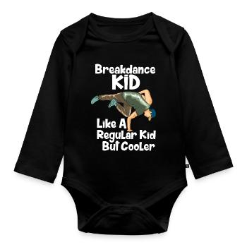 Breakdance Hip Hop B-Boy Street Dance Art - Baby Bio-Langarm-Body - Schwarz - Vorne