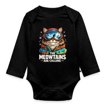 Snowboard Ski Geschenk Herren Damen Kinder Lustig - Baby Bio-Langarm-Body - Schwarz - Vorne