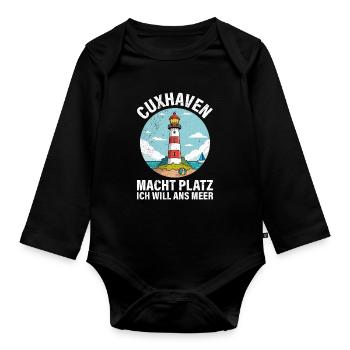 Cuxhaven MAKE WAY I WANT TO GO TO THE SEA Funny - Organic Longsleeve Baby Bodysuit - black - Front