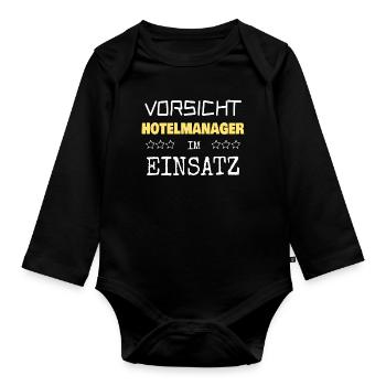 Appointment Hotel Manager - Organic Longsleeve Baby Bodysuit - black - Front