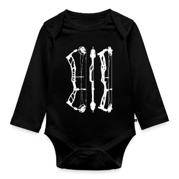 EliteBasin_PlanW - Body Bébé bio manches longues - noir - Devant