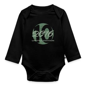 10th Birthday 2016 Boys and Girls Gift - Organic Longsleeve Baby Bodysuit - black - Front