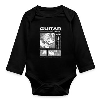 Guitar Player Rock Guitarist Streetwear Musician - Organic Longsleeve Baby Bodysuit - black - Front