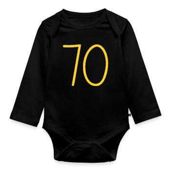 70 - Baby Bio-Langarm-Body - Schwarz - Vorne