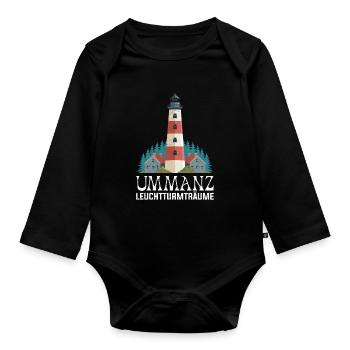 PHARE D’UMMANZ RÊVE Île d’Ummanz Drôle - Body Bébé bio manches longues - noir - Devant