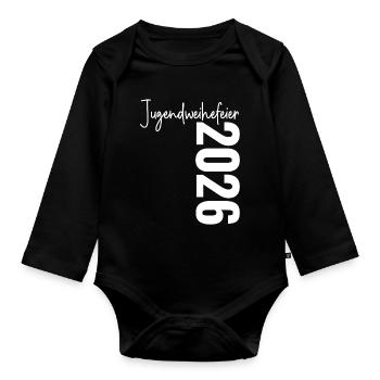 Youth Consecration Ceremony 2026 - Organic Longsleeve Baby Bodysuit - black - Front