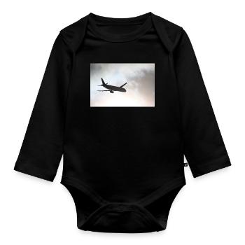 Das Phantom am Himmel - Baby Bio-Langarm-Body - Schwarz - Vorne