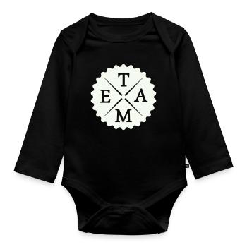 Team - Organic Longsleeve Baby Bodysuit - black - Front