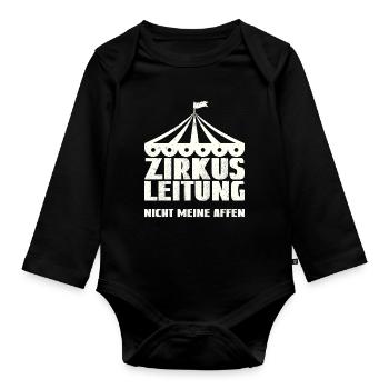 Zirkusleitung - Nicht meine Affen - Baby Bio-Langarm-Body - Schwarz - Vorne