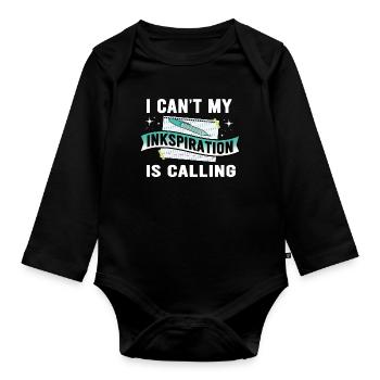 Poetry Slam Ink Stimulation Slam Poetry - Organic Longsleeve Baby Bodysuit - black - Front