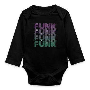 Funk Vintage - Organic Longsleeve Baby Bodysuit - black - Front