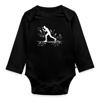 Ski de fond Ski de fond - Body Bébé bio manches longues - noir - Devant