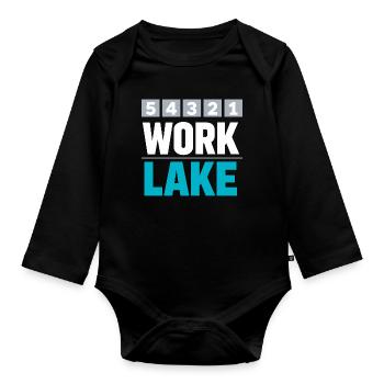 See-wochenende Countdown Zu See-tagen - Baby Bio-Langarm-Body - Schwarz - Vorne