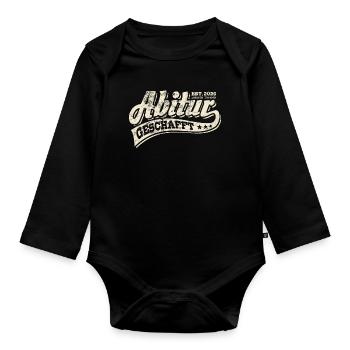 Abi Est 2026 - Abitur - Don - Body Bébé bio manches longues - noir - Devant