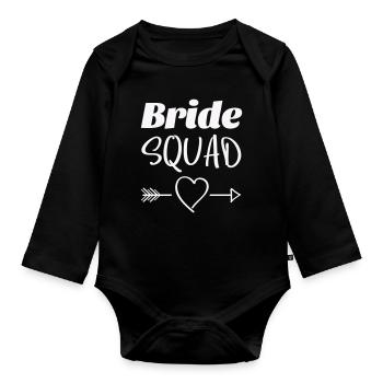 Flèche en Cœur de l’Escouade Nuptiale - Body Bébé bio manches longues - noir - Devant