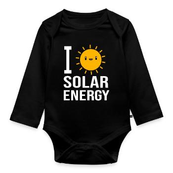 Solaire Durabilité Énergies renouvelables - Body Bébé bio manches longues - noir - Devant