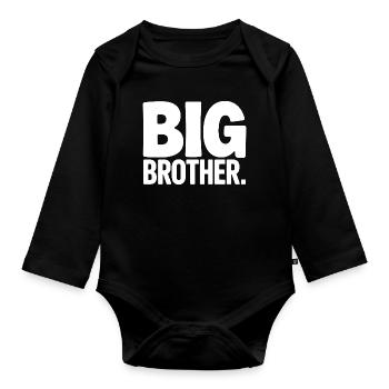 Big Brother Surveillance - Organic Longsleeve Baby Bodysuit - black - Front