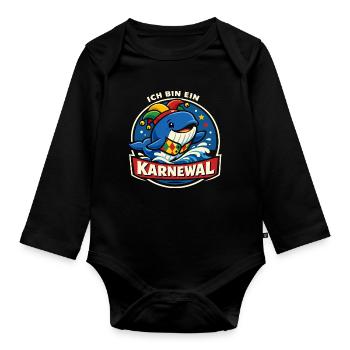 I'm a Carnewal Costume Party Funny - Organic Longsleeve Baby Bodysuit - black - Front