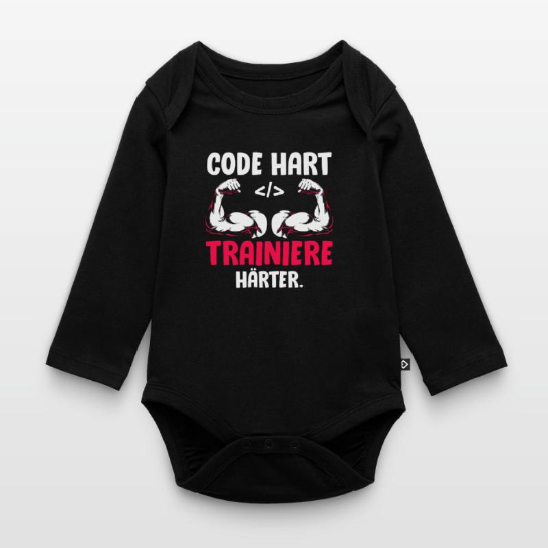 Coder CODE HART TRAINIERE HÄRTER Lustiges Baby Bio-Langarm-Body