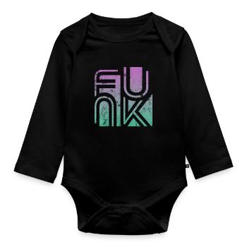 Funk Vintage - Organic Longsleeve Baby Bodysuit - black - Front