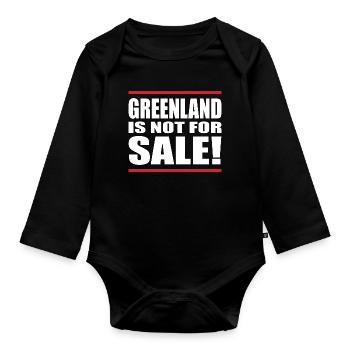 Chemise Greenland Is Not For Sale - Body Bébé bio manches longues - noir - Devant