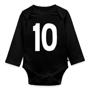 10 - Baby Bio-Langarm-Body - Schwarz - Vorne