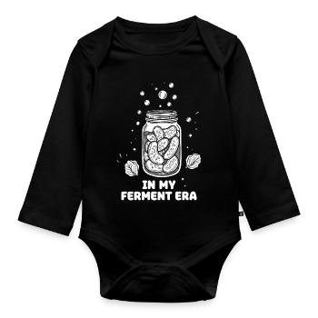 Dans mon pot Mason à l’ère de la fermentation - Body Bébé bio manches longues - noir - Devant