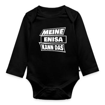 Enisa - Baby Bio-Langarm-Body - Schwarz - Vorne