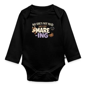 Pferdestimmung Humor Erfahrener Pferdebesitzer - Baby Bio-Langarm-Body - Schwarz - Vorne