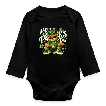 Joyeux St Patrick’s Day Fierté irlandaise - St. Paddys - Body Bébé bio manches longues - noir - Devant