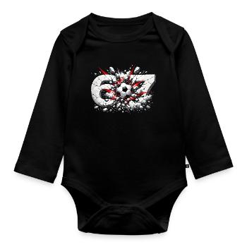 67 Football Six Seven Memes Funny Gift - Organic Longsleeve Baby Bodysuit - black - Front