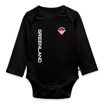 GREENLAND DENMARK | SINCE 1814 - Organic Longsleeve Baby Bodysuit - black - Front