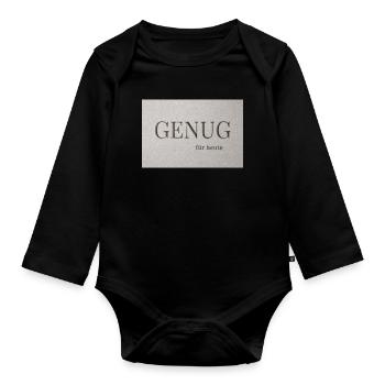Ça suffit pour aujourd’hui - Body Bébé bio manches longues - noir - Devant